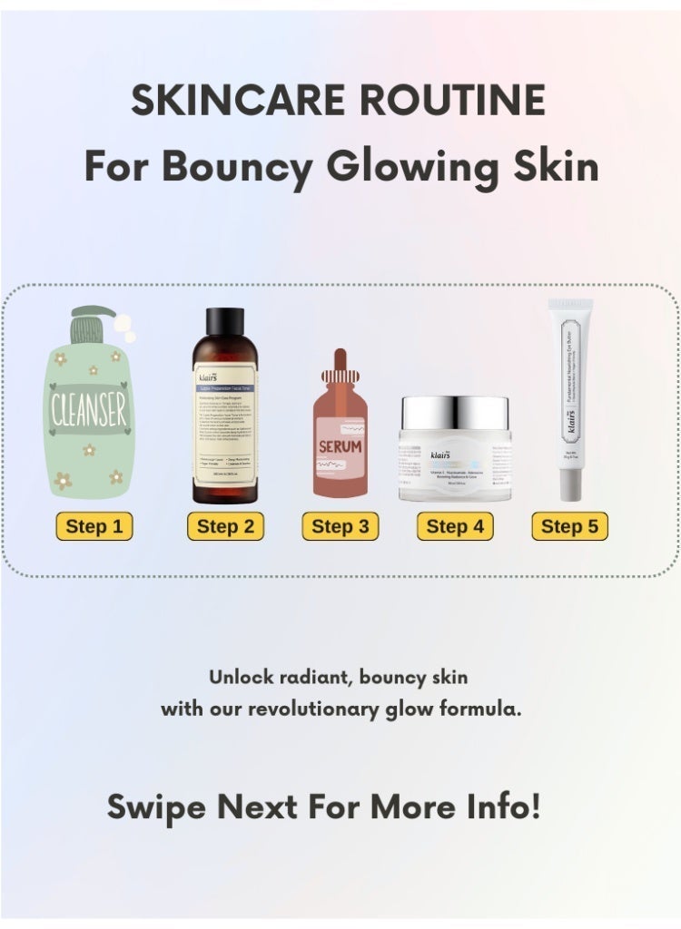 Klairs Dryness, Dullness & Fine Lines Care – Klairs Supple Preparation Toner, Vitamin E Mask & Nourishing Eye Butter Set for Hydration, Brightening & Anti-Aging - Image 3